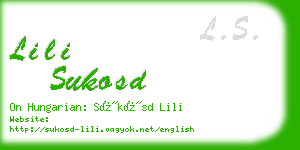 lili sukosd business card